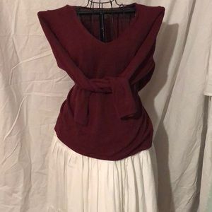 Maroon purl knit sweater. Size xl